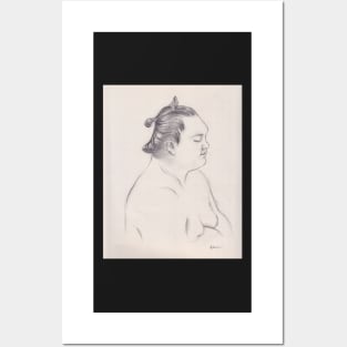 Calm Before the Storm - Pencil drawing of legendary sumo wrestler Hakuho Posters and Art